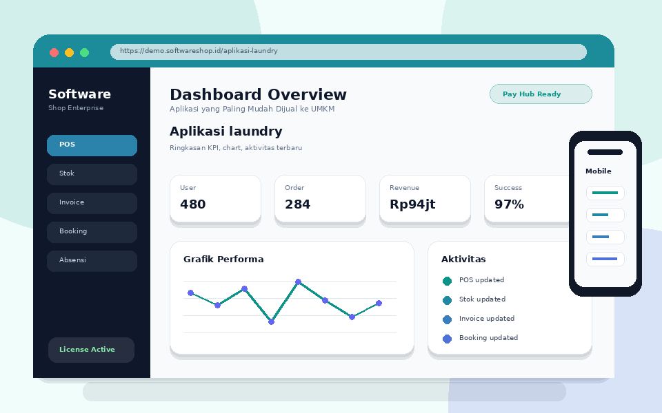 Screenshot Aplikasi laundry