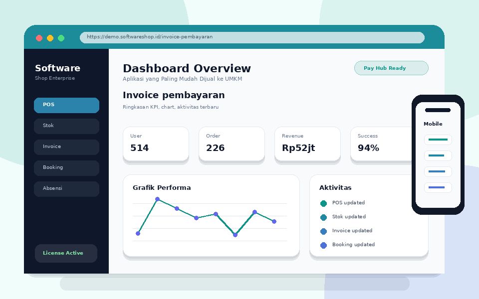 Screenshot Invoice pembayaran